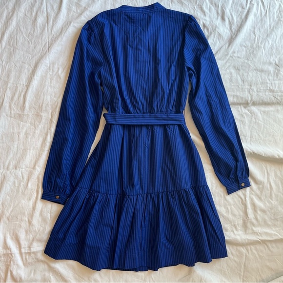 Draper James Blue Striped Button Down Dress - Picture 7 of 10